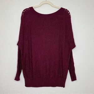 Lane Bryant Women’s Size 14/16 Burgundy Knit Dolman Sweater
